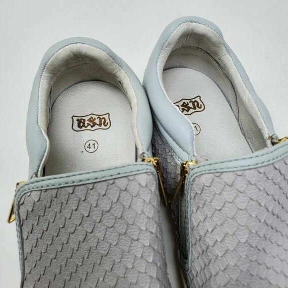 ASH Intense Gray Snake Scale Skate Zipper Sneaker - Picture 6 of 8